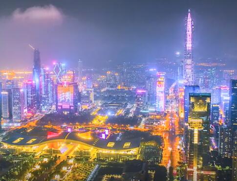 晚春时节，看深圳福田绚丽夜景！