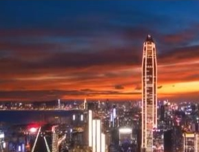 深圳福田晚霞，一派秋声入寥廓