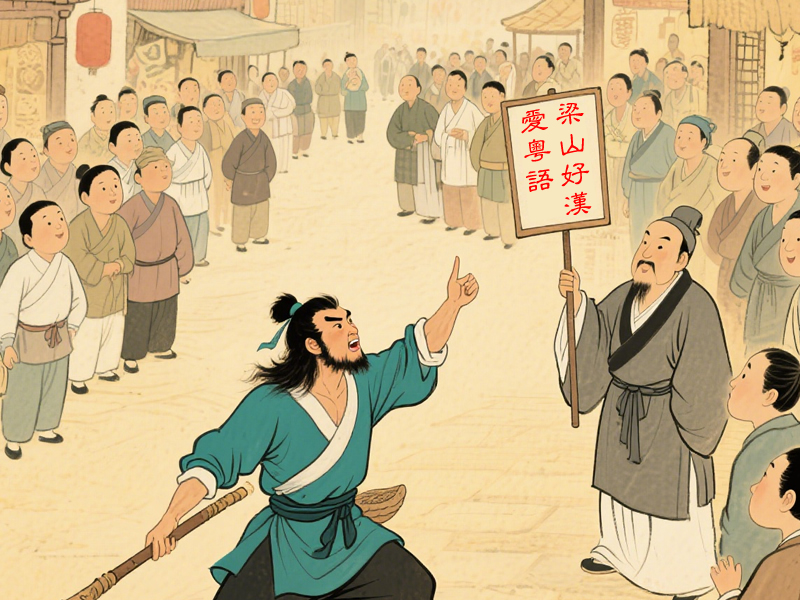 山东人撑粤语，梁山好汉爱粤语