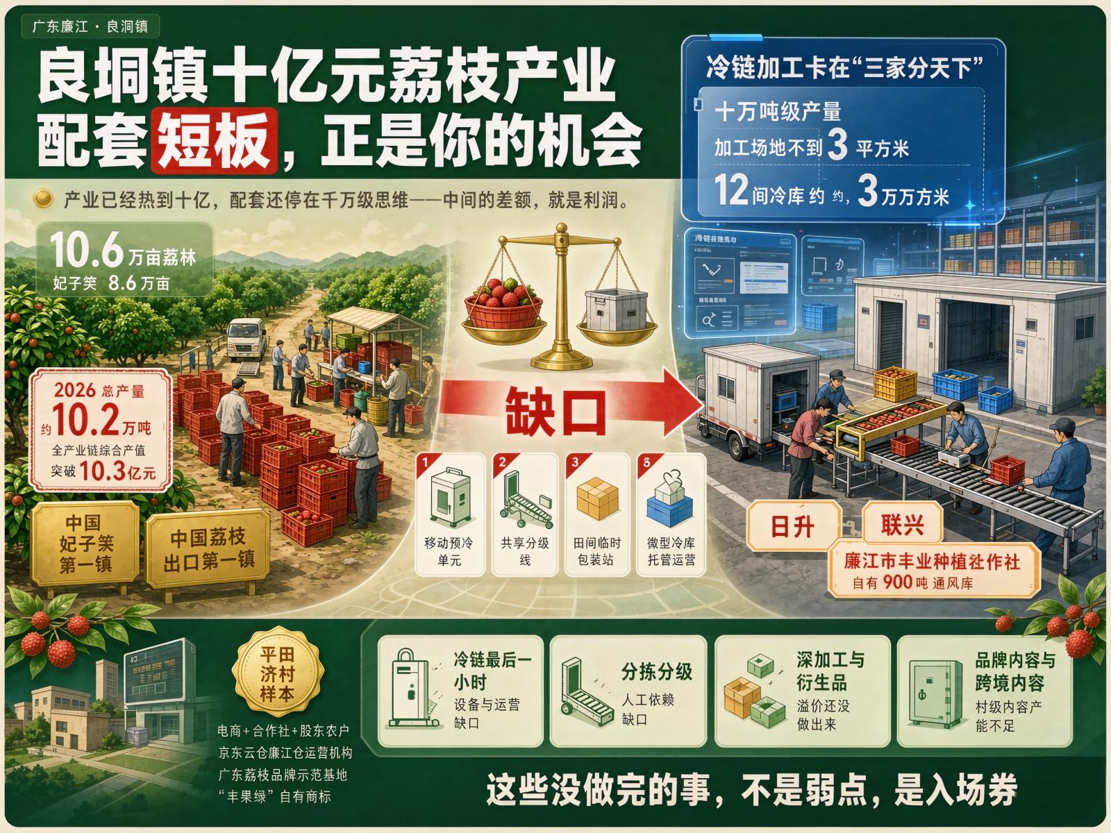 良垌镇十亿元荔枝产业的配套短板，正是你的机会