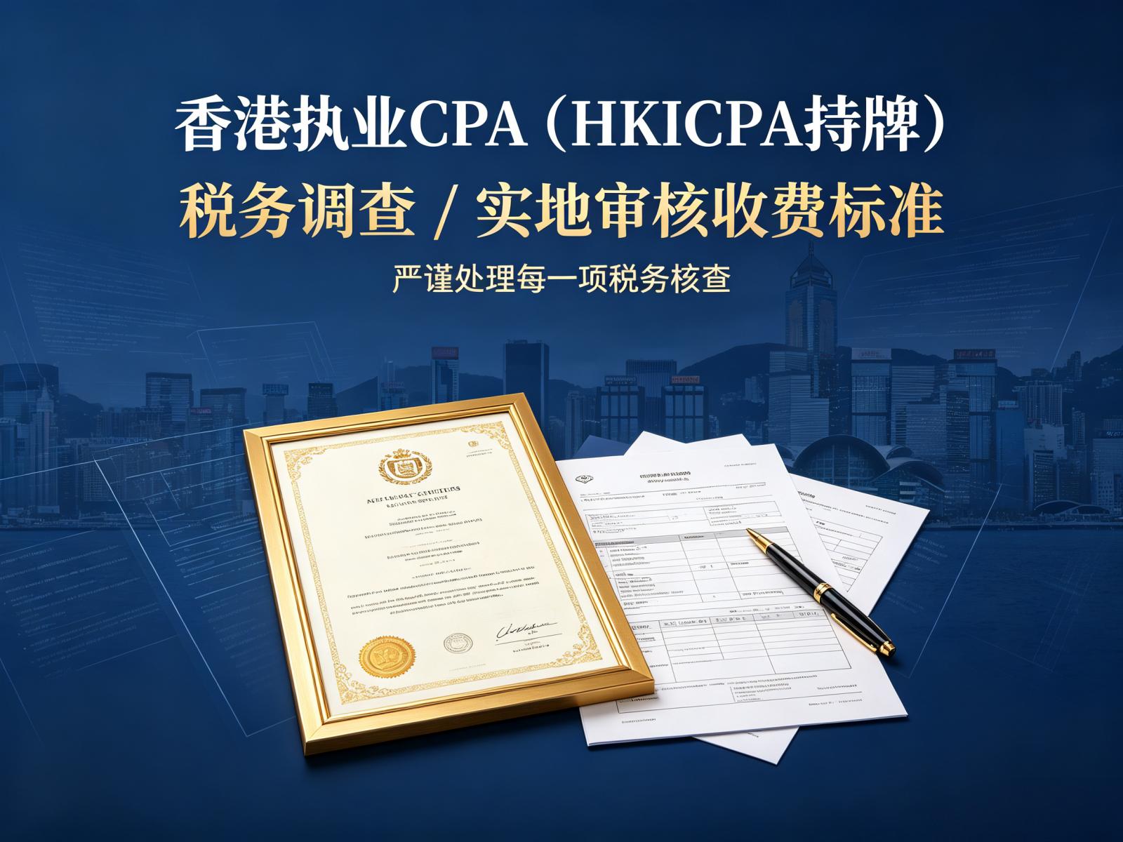 香港执业CPA（HKICPA持牌）处理税务调查/实地审核收费标准