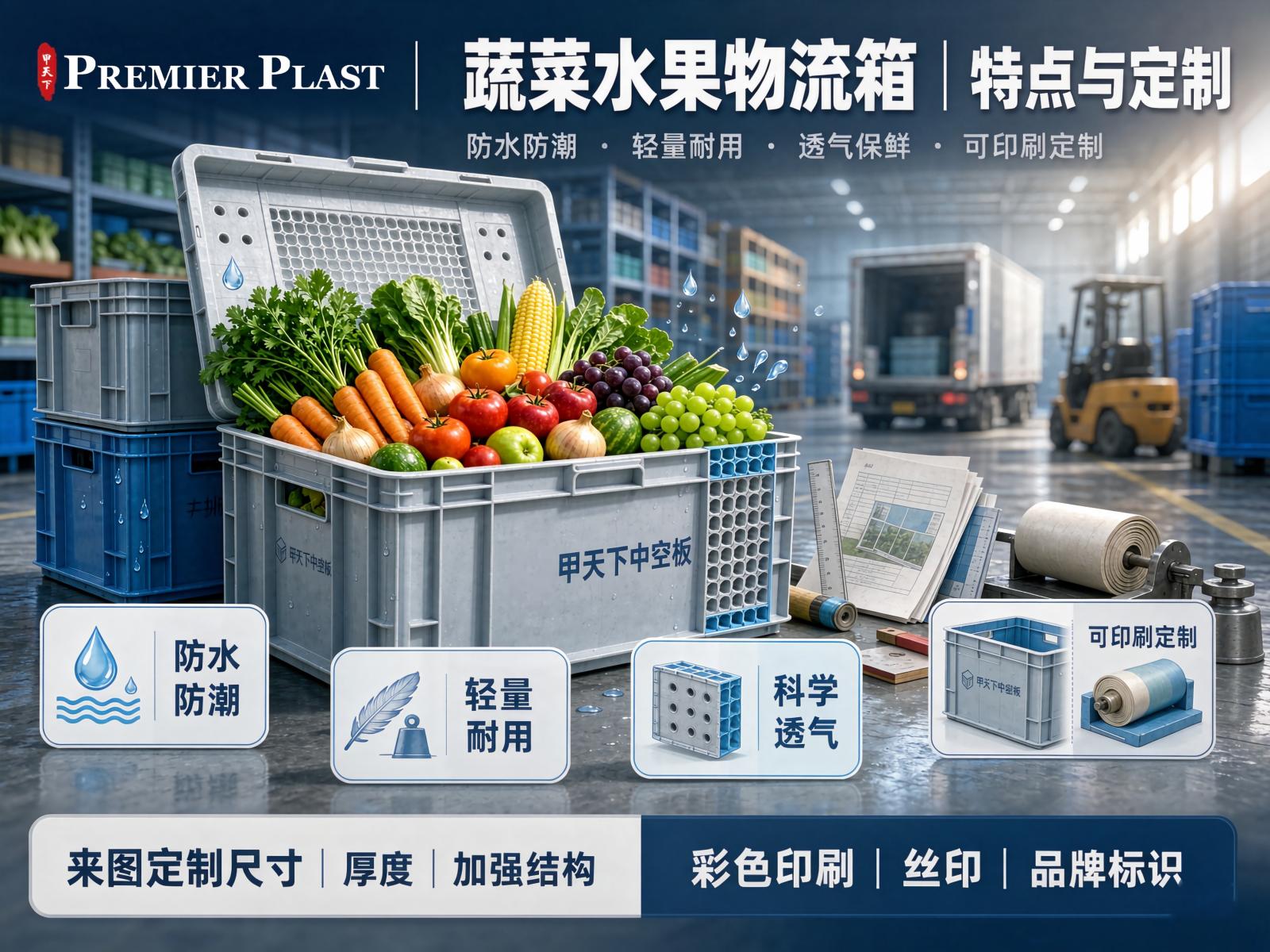 甲天下中空板蔬菜水果物流箱：以卓越品质赋能生鲜流通，支持全方位定制