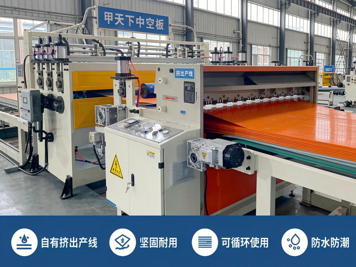 自有挤出产线，直供出厂价——甲天下中空板为什么比贸易商更便宜