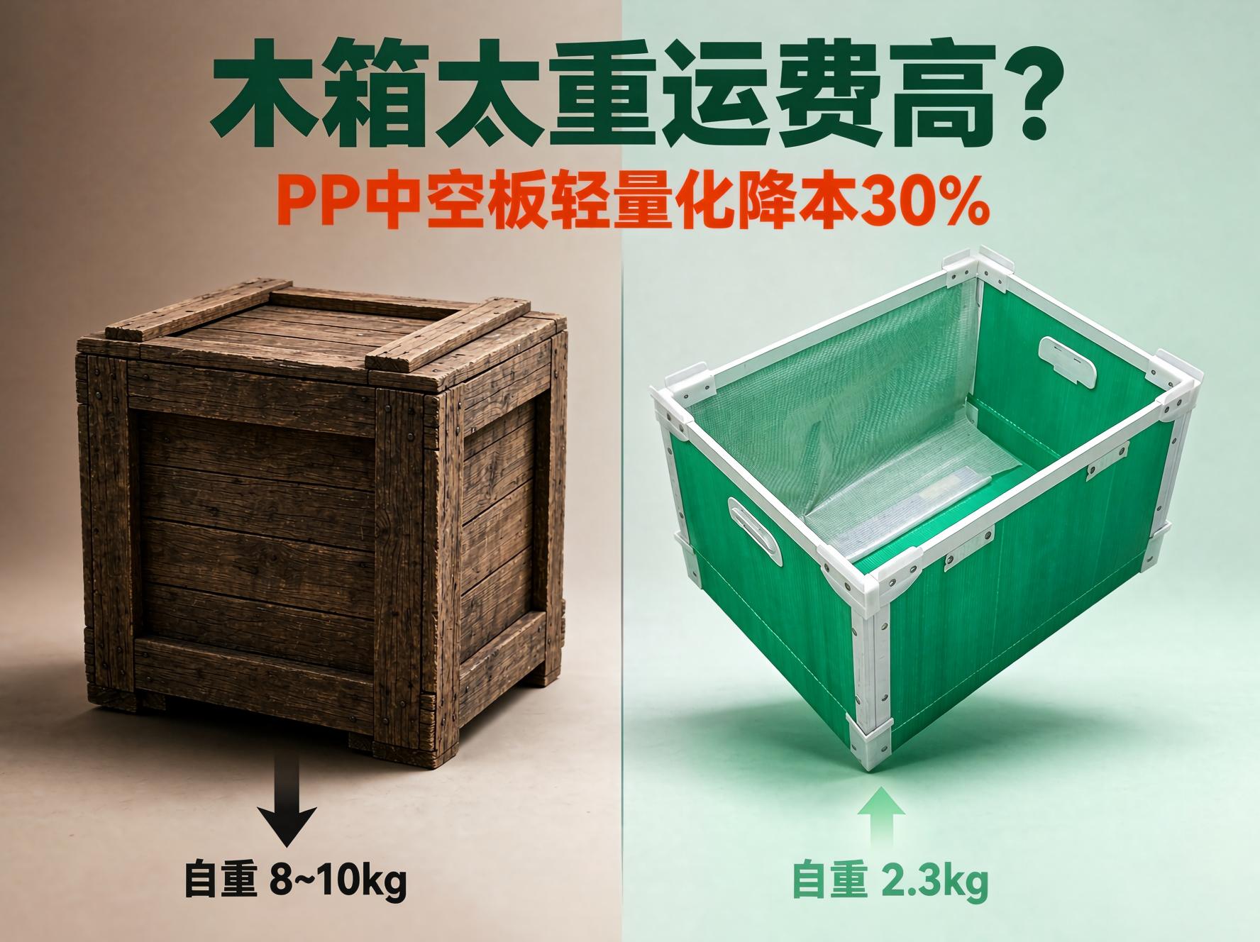 木箱太重运费高？PP中空板轻量化降本30%