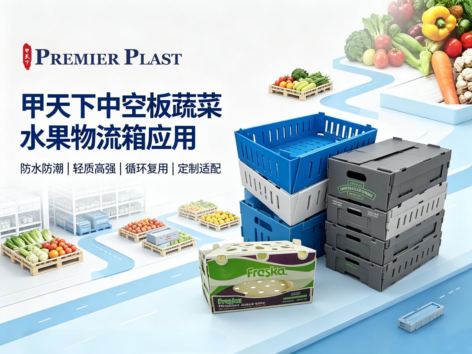 甲天下中空板蔬菜水果物流箱应用：生鲜流通的循环包装新方案