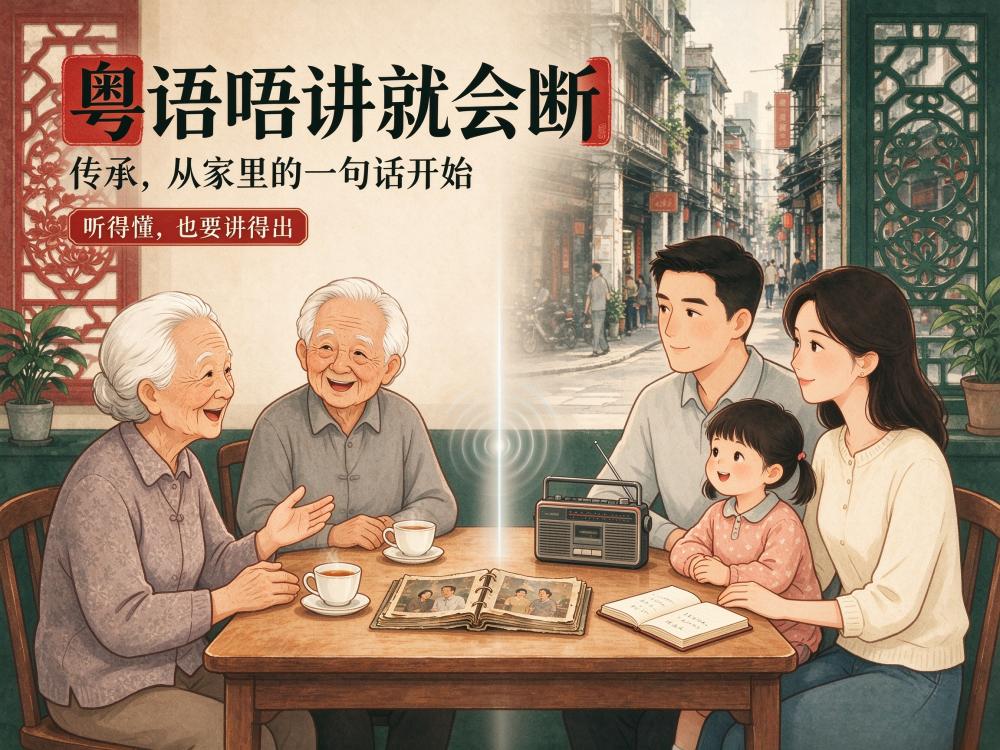 网友：粤语不用就会消亡，不教就会断绝