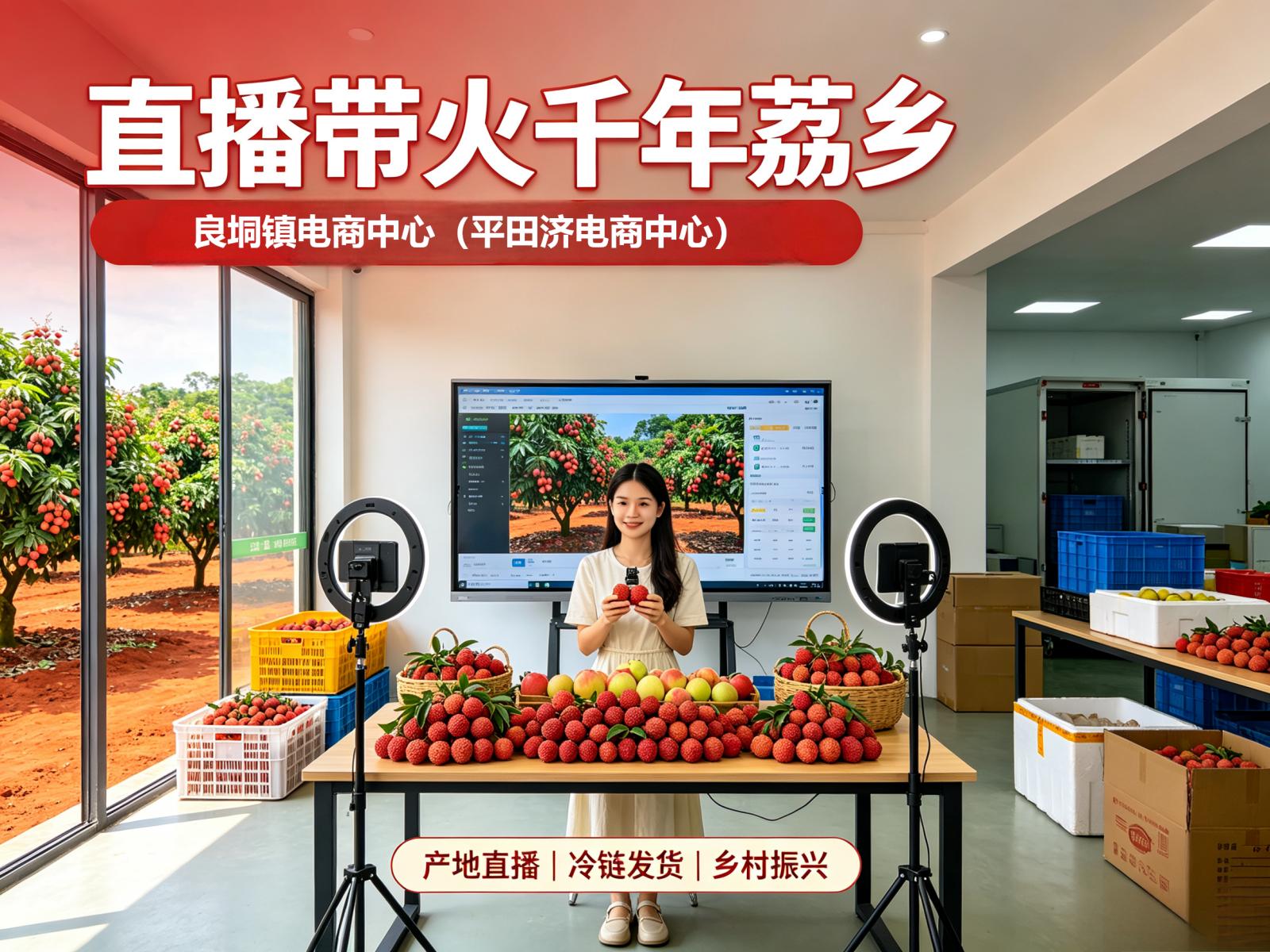 廉江良垌镇电商中心：直播带火千年荔乡