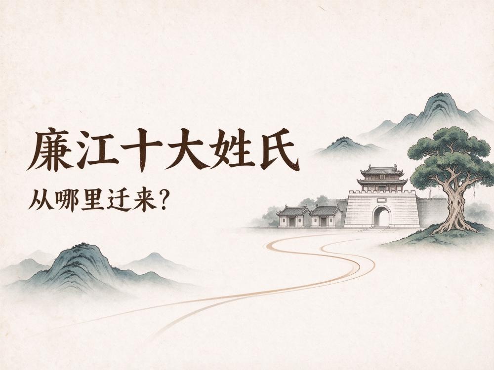 廉江十大人口姓氏溯源：源流迁徙与宗族脉络