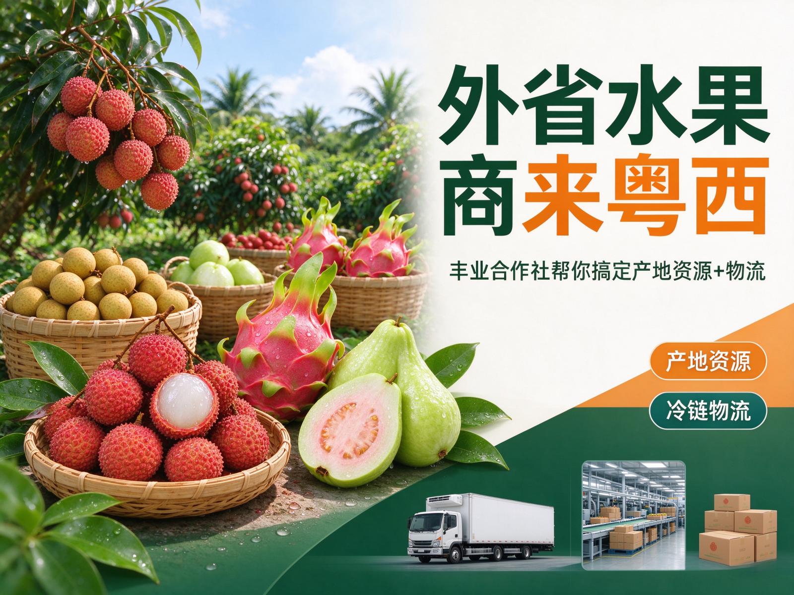 外省水果商饮料商来粤西，丰业合作社帮你搞定产地资源+物流