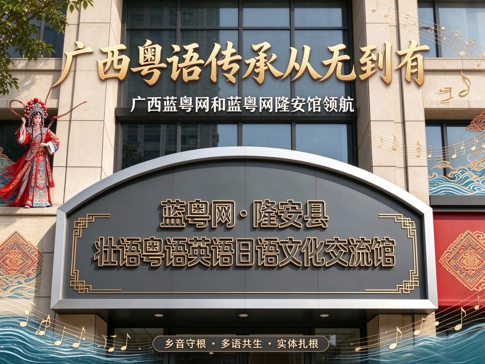 广西粤语壮语传承从无到有，广西蓝粤网和蓝粤网隆安馆领航
