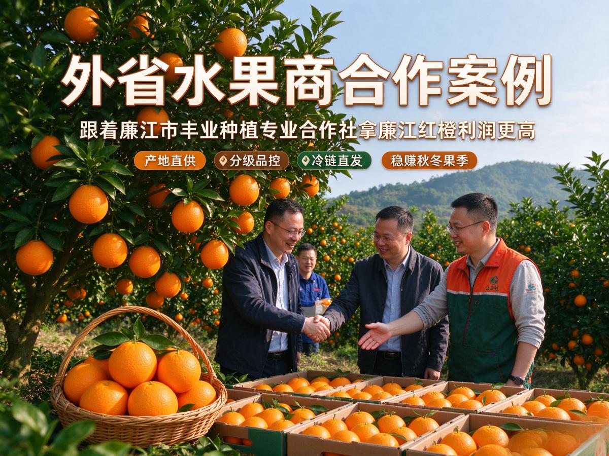 外省水果商合作案例:向蓝粤网农产品批发平台(丰业合作社)拿廉江红橙利润更高