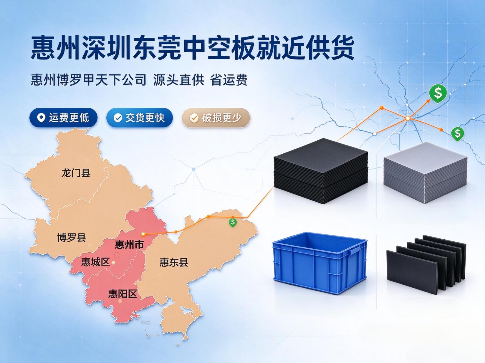 惠州深圳东莞中空板在哪订货？位于惠州博罗的甲天下公司就近供货