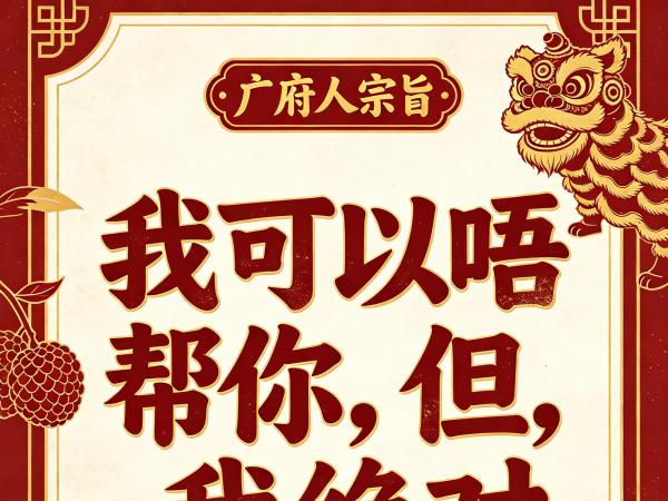 广府人宗旨：我可以唔帮你，但我绝对唔会害你