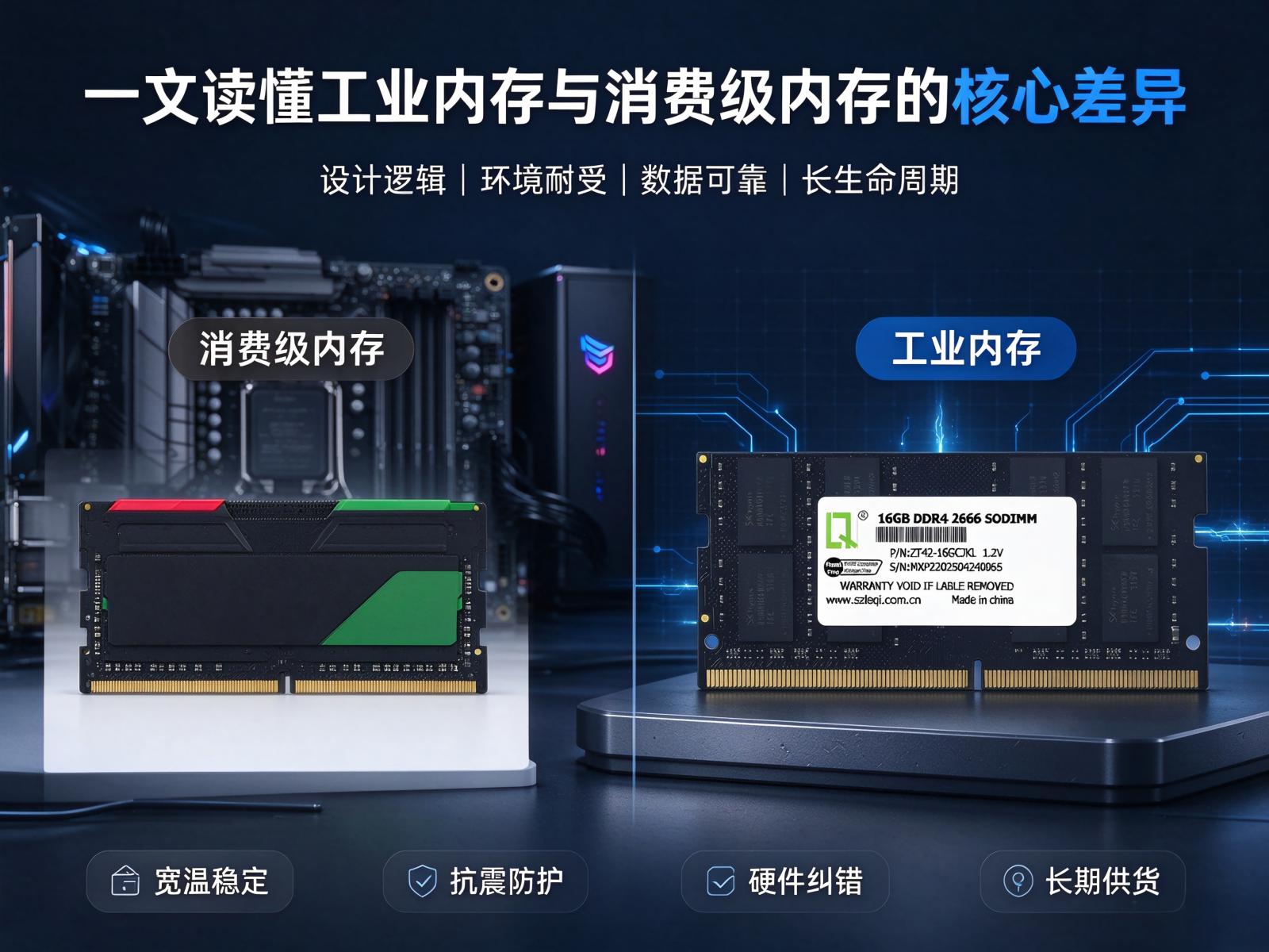 一文读懂工业内存与消费级内存的核心差异
